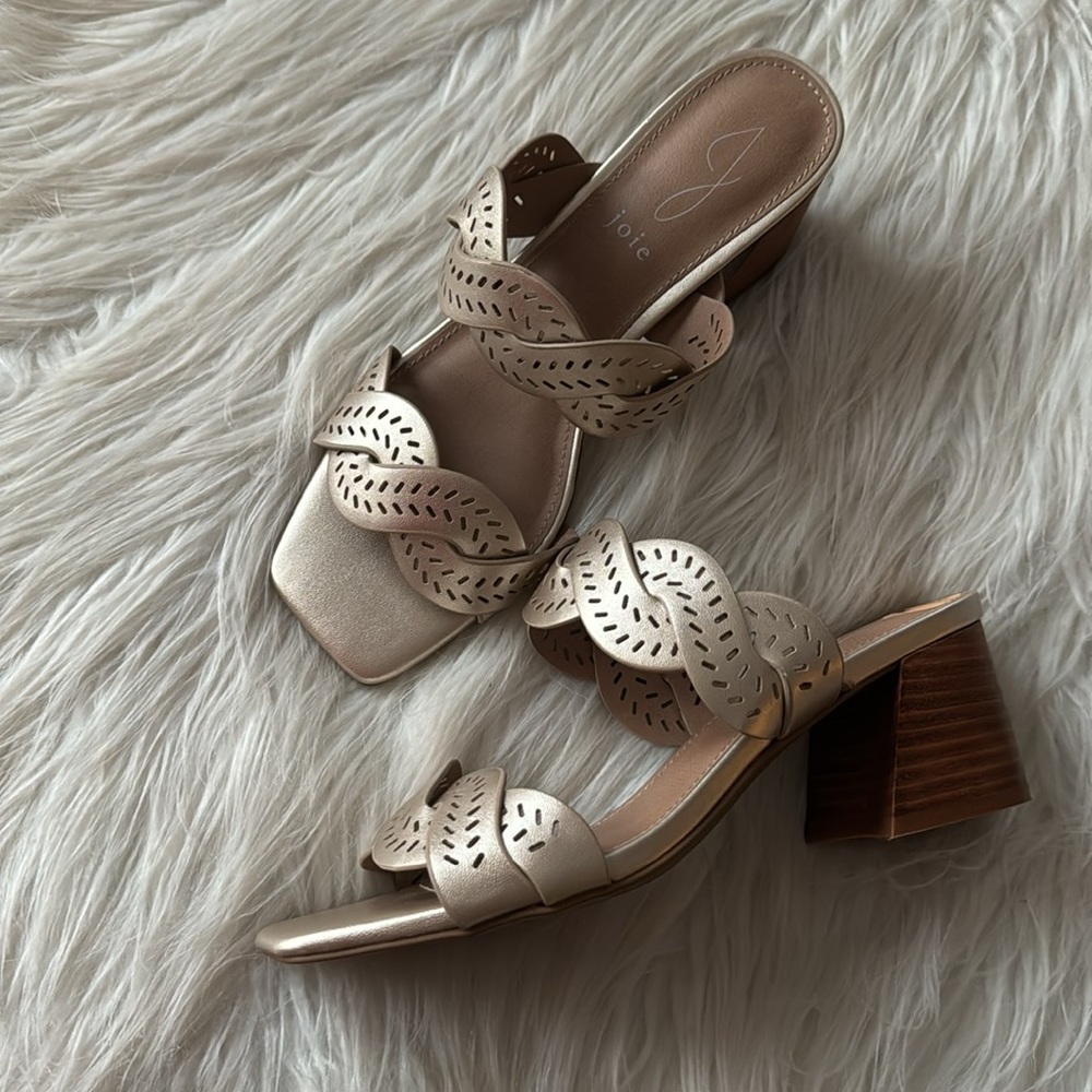 Joie Society gold slide heel sandal size 7 - Picture 3 of 4